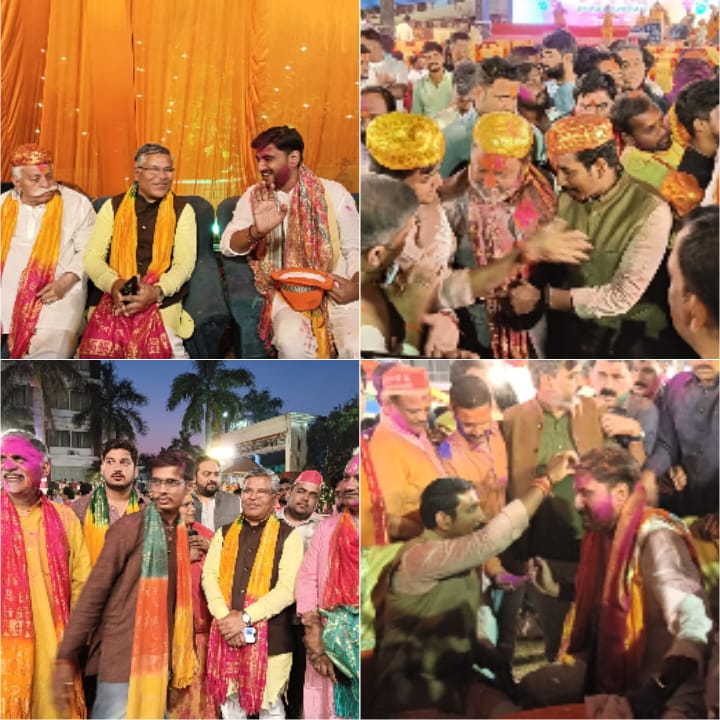 भाजपा नेता नीरज सिंह के आवास पर होली मंगल मिलन का भव्य आयोजन