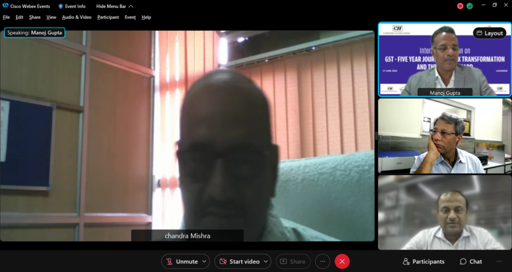 E-Invoicing will further streamline GST: Mr CN Mishra, Joint Commissioner, CGST CII holds interactive session on completion of 5 years of GST