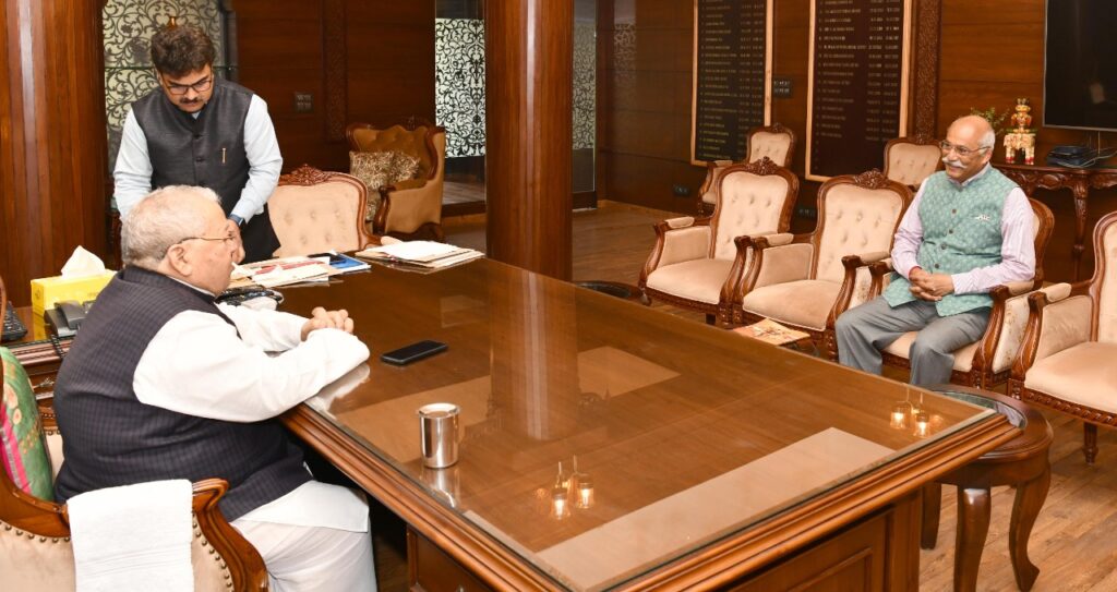 संस्कृत भाषा को जन जन की भाषा बनाए जाने के लिए राज्यपाल राजस्थान से आग्रह - जे पी सिंह