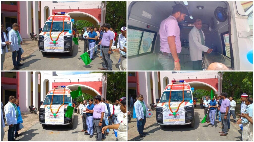 मोबाइल वेटेरिनरी यूनिट को हरी झंडी दिखाकर मुख्य विकास अधिकारी ने किया रवाना