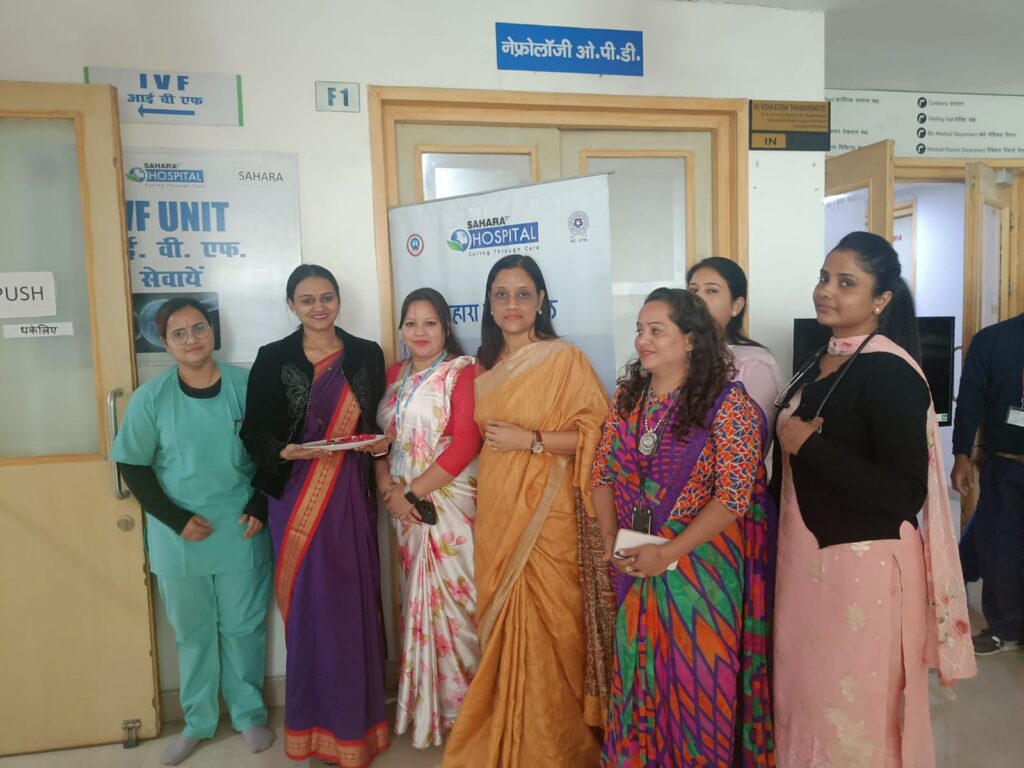 सहारा हॉस्पिटल में दो दिवसीय आईवीएफ शिविर का समापन