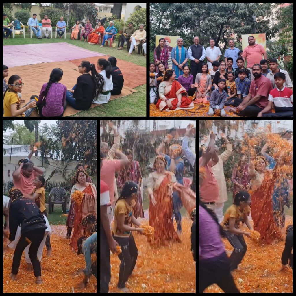 विवेकानंद केंद्र (कन्याकुमारी)लखनऊ ने फूलों से खेली होली,हर्षोल्लास के साथ मनाया बाल-होलिकोत्सव