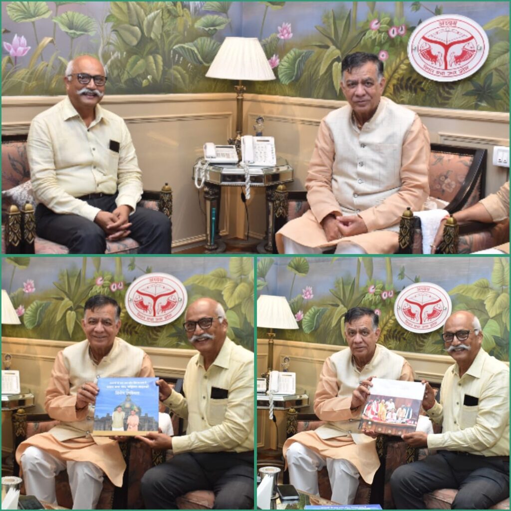 विधानसभा अध्यक्ष सतीश महाना से संस्कृत भारती न्यास अवध प्रांत अध्यक्ष जेपी सिंह की शिष्टाचार भेंट हुई