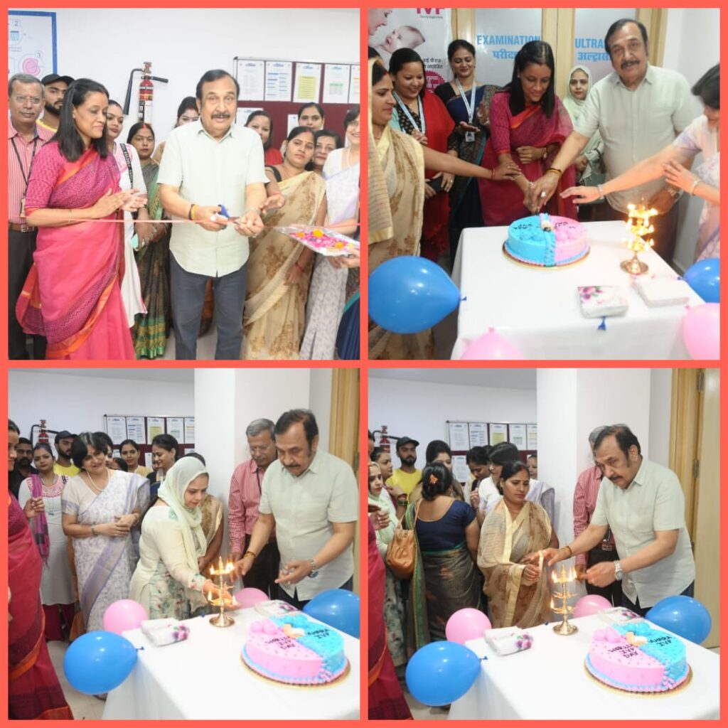 सहारा हास्पिटल में नि:शुल्क आईवीएफ शिविर के शुभारम्भ पर केक कटिंग सेरेमनी हुई सम्पन्न