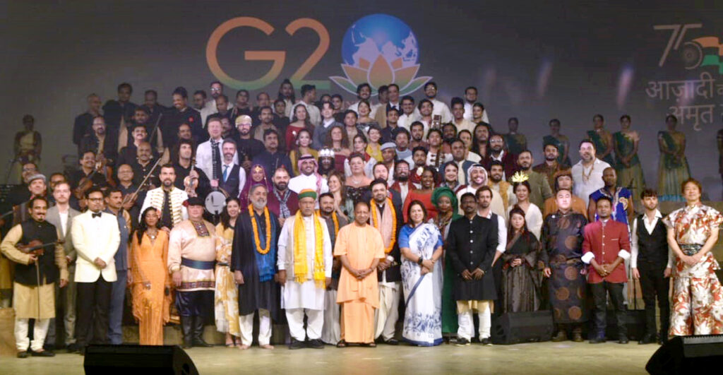 भारत की अध्यक्षता में पहली बार जी-20 समूह   के अन्तरराष्ट्रीय सांस्कृतिक कार्यक्रम का भव्य आयोजन