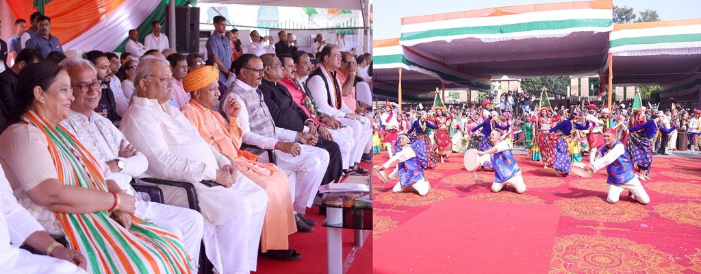 स्वतंत्रता दिवस पर सीएम योगी ने फहराया तिरंगा, कहा- 'देश के विकास में हर नागरिक दे योगदान'