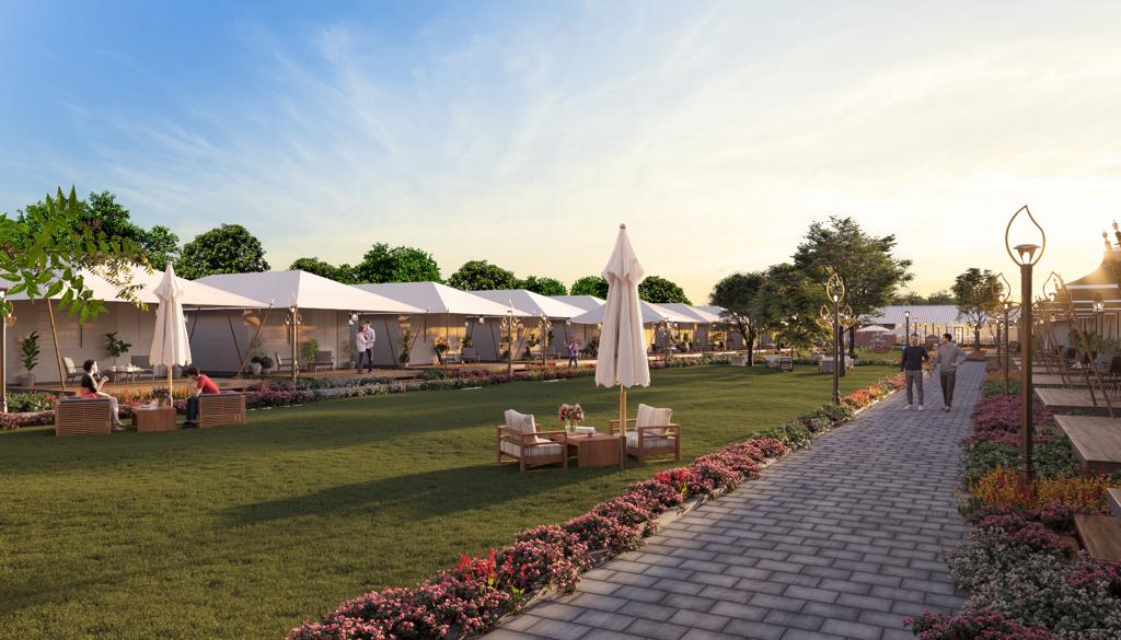 अयोध्या : 25 हजार श्रद्धालुओं के रुकने के लिए तैयार हो रही टेंट सिटी