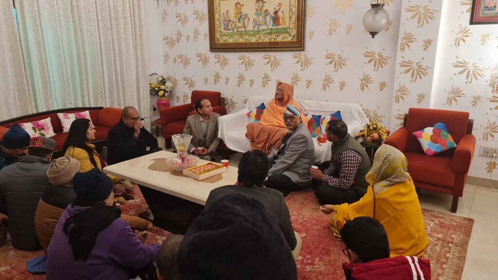 माँ पूर्णप्रज्ञा गौड़पादीयम् आश्रम,भोगपुर, हरिद्वार का लक्ष्मणपुरी मे स्वागत अभिनन्दन- जे पी सिंह अध्यक्ष