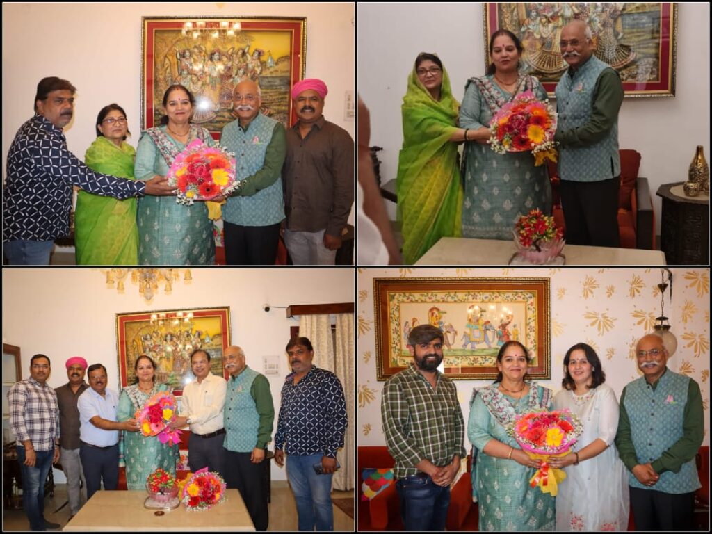 राष्ट्रीय सनातन महासंघ अध्यक्ष जे पी सिंह ने महापौर सुषमा खर्कवाल के सामने रखीं महानगर के पार्कों, मंदिरों, आम गलियों के विकास की रूपरेखा साथ मे दी होलिकोत्सव की शुभकामनाए