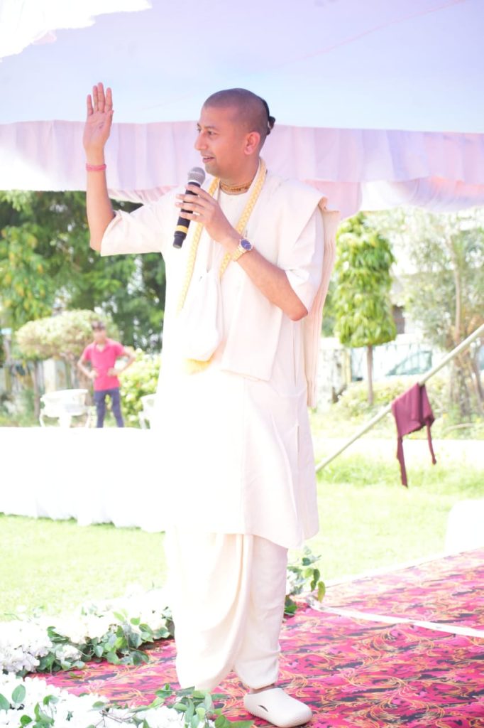 राष्ट्रीय सनातन महासंघ के अध्यक्ष ने 15 अगस्त 2024 के कार्यक्रम में प्रभुपाद अपरिमेय श्याम दास का आभार व्यक्त किया