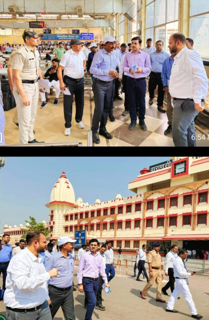 उत्तर रेलवे के लखनऊ मंडल के मंडल रेल प्रबंधक, सुनील कुमार वर्मा ने वाराणसी जं. स्टेशन का किया निरीक्षण