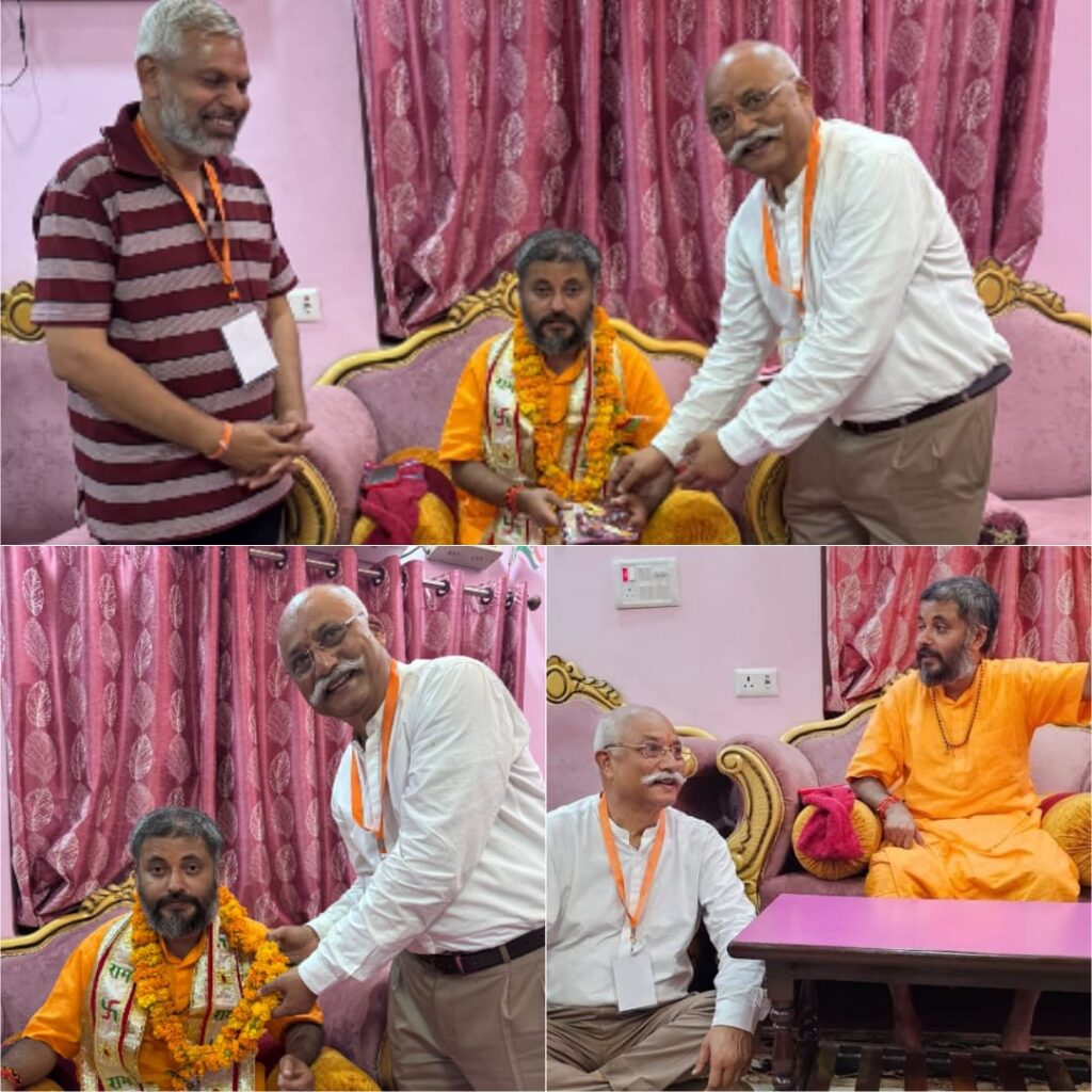 संत डॉ. भरतदास के अकल्पनीय सहयोग को संस्कृतभारतीन्यास अध्यक्ष ने किया नमन