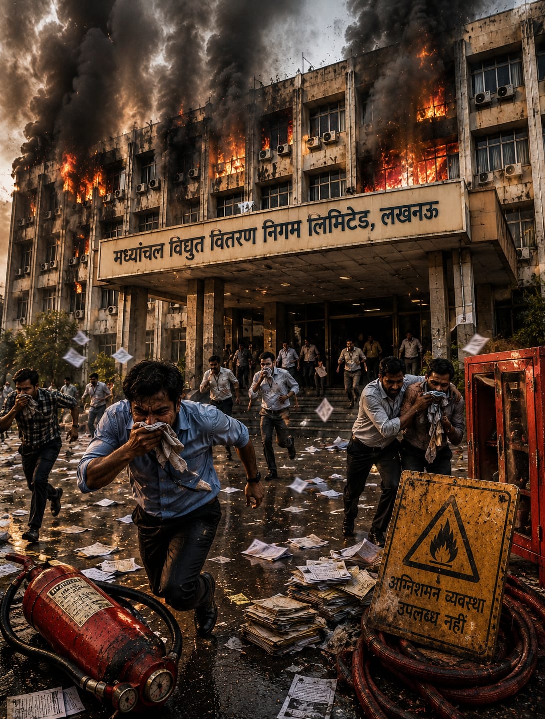 मध्यांचल मुख्यालय में आग लगे तो  बुझाएगा कौन ?