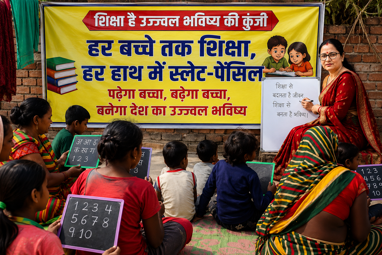 मलिन बस्तियों में शिक्षा की लौ, स्लेट-पेंसिल से बच्चों के सपनों को मिली नई राह