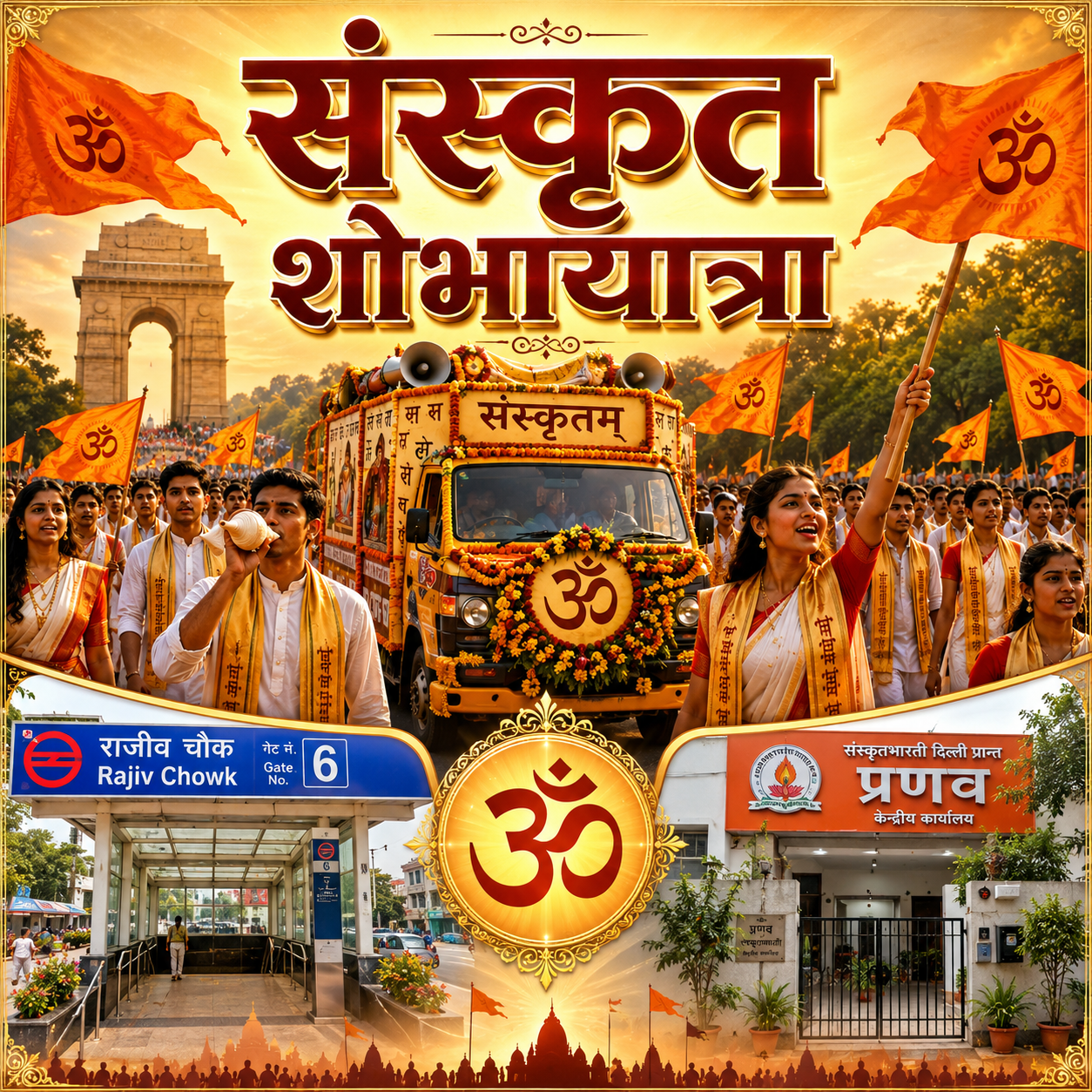 संस्कृत-शोभायात्रा से दिल्ली में गूंजेगा संस्कृत का स्वर