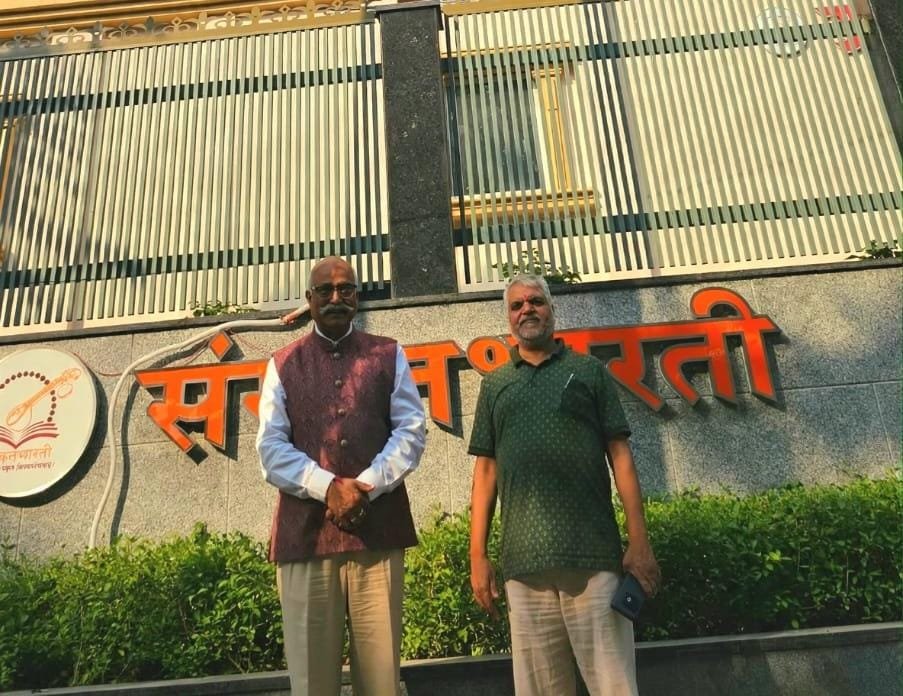 संस्कृत के वैश्विक विस्तार की रणनीति पर मंथन, जितेन्द्र प्रताप सिंह ने जयप्रकाश से की शिष्टाचार भेंट